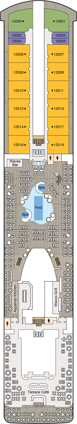Oceania Allura Deck 12 deck plan