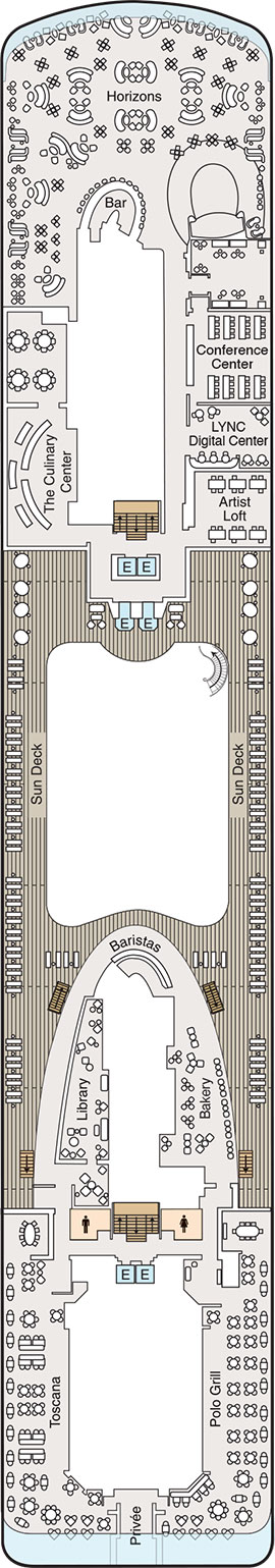 Oceania Allura Deck 14 deck plan