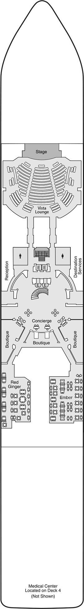 Oceania Allura Deck 5 deck plan