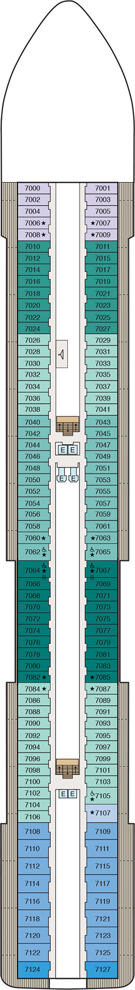 Oceania Allura Deck 7 deck plan