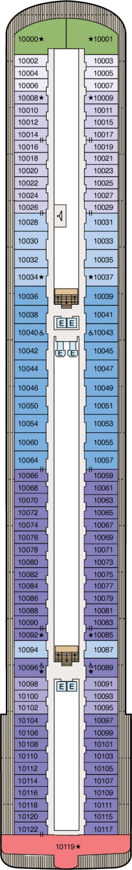 Oceania Allura Deck 10 deck plan
