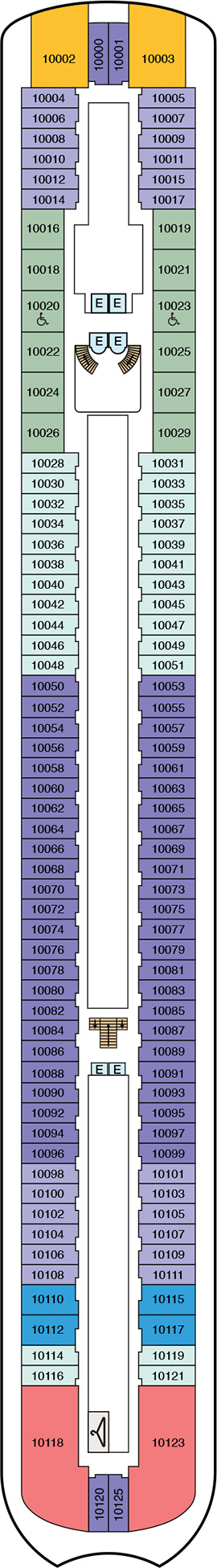 Oceania Sonata Deck 10 deck plan