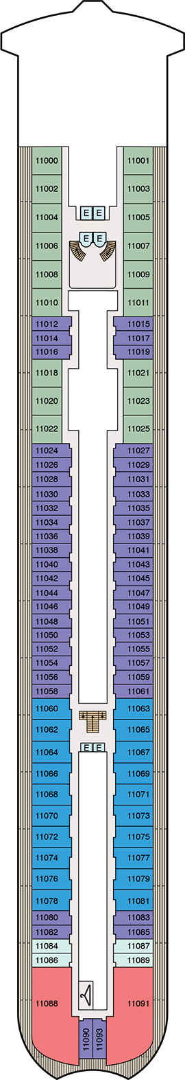 Oceania Sonata Deck 11 deck plan