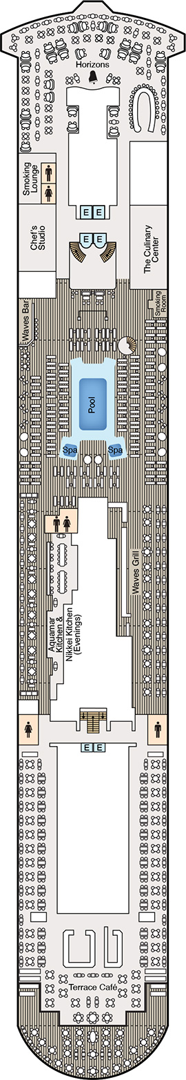 Oceania Sonata Deck 12 deck plan