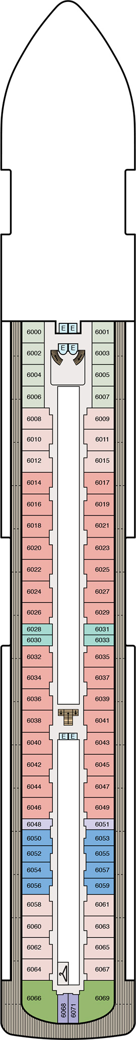 Oceania Sonata Deck 6 deck plan