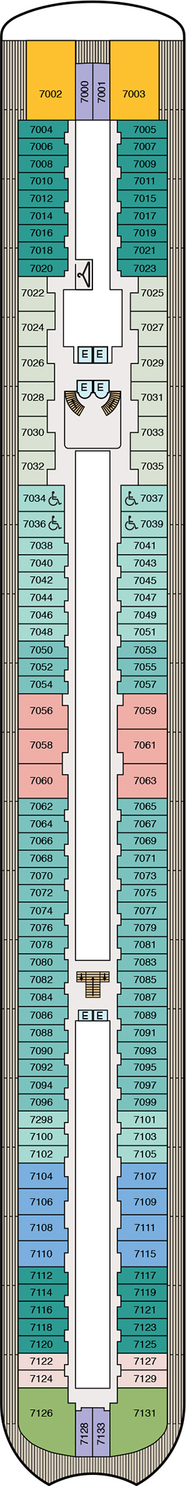 Oceania Sonata Deck 7 deck plan