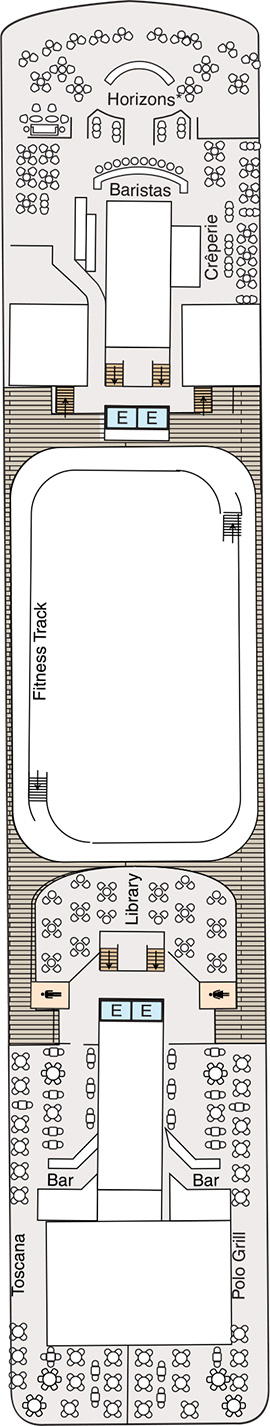 Oceania Aurelia Deck 10 deck plan