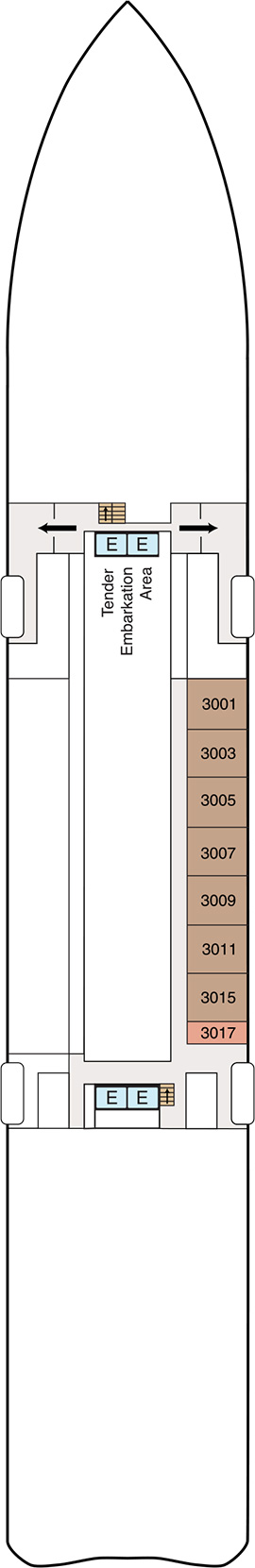 Oceania Aurelia Deck 3 deck plan