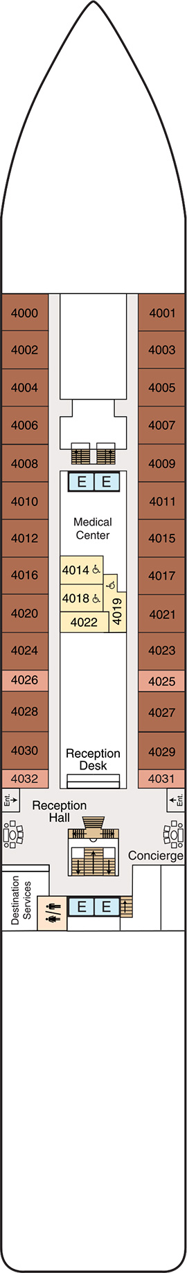 Oceania Aurelia Deck 4 deck plan