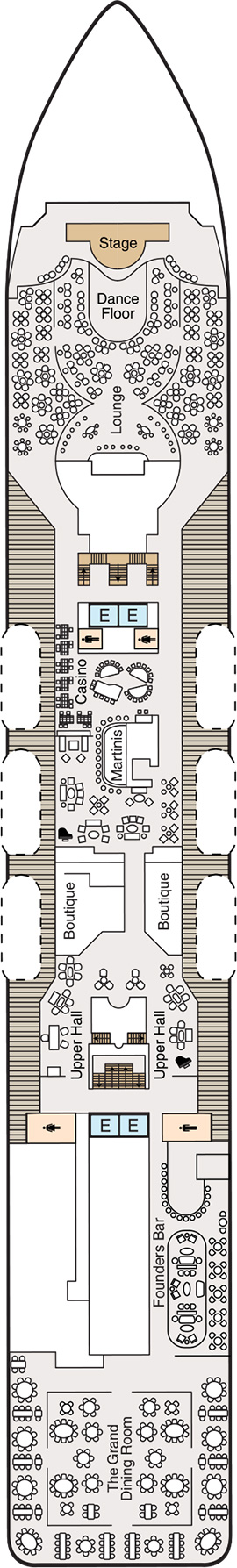 Oceania Aurelia Deck 5 deck plan