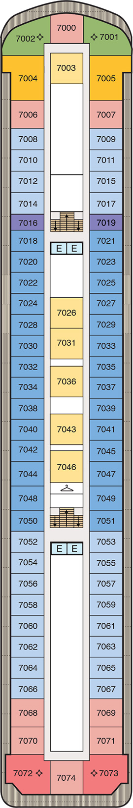 Oceania Aurelia Deck 7 deck plan