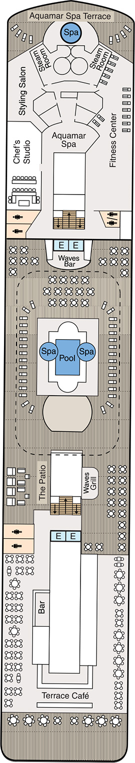 Oceania Aurelia Deck 9 deck plan