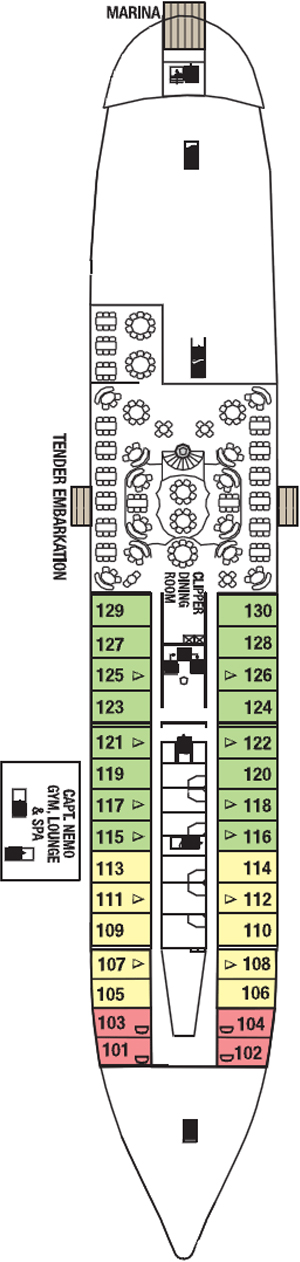 Royal Clipper Commodore Deck deck plan