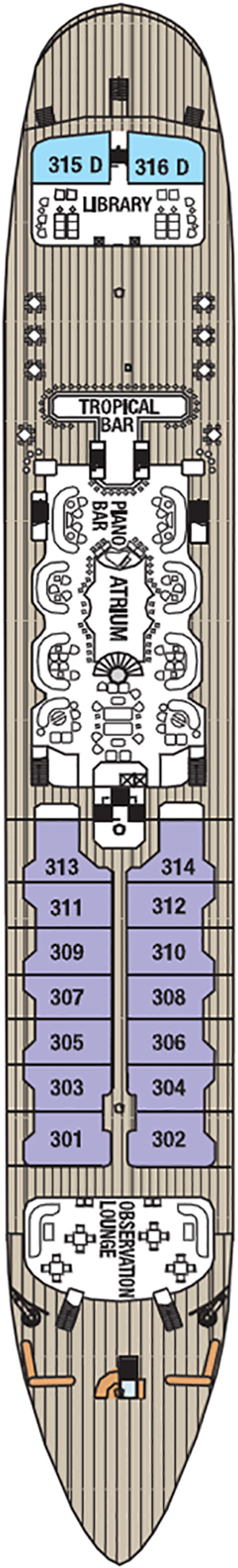 Royal Clipper Main Deck deck plan