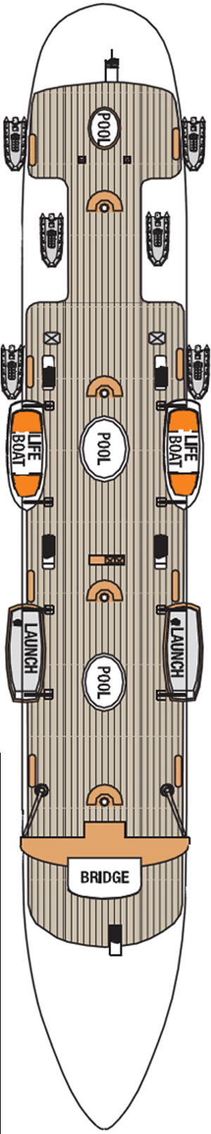 Royal Clipper Sun Deck deck plan