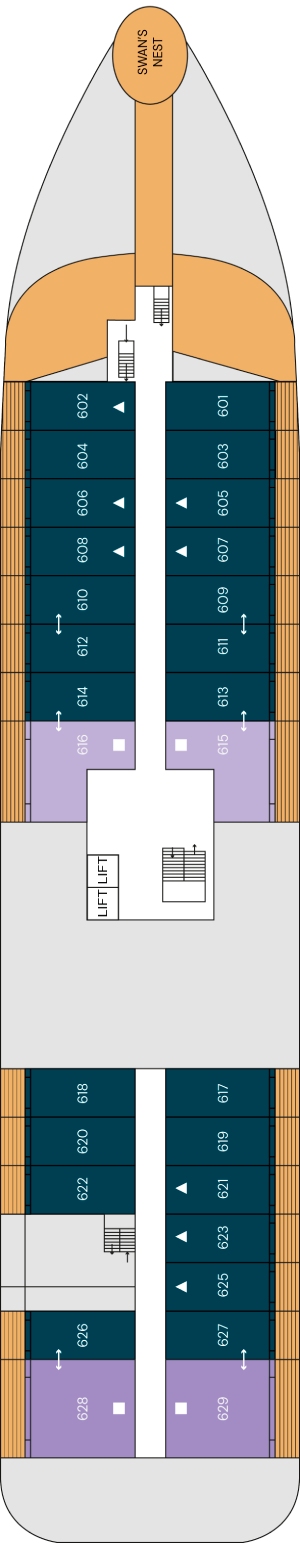 SH Vega Deck 6 deck plan