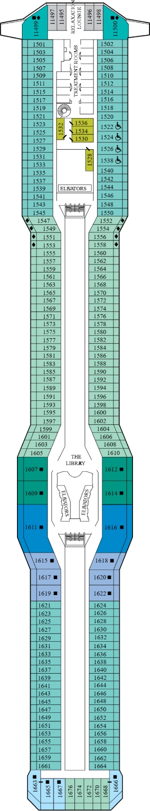 Celebrity Solstice Deck 11 - Penthouse Deck deck plan