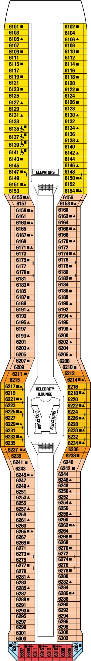 Celebrity Equinox Deck 6 Continental deck plan