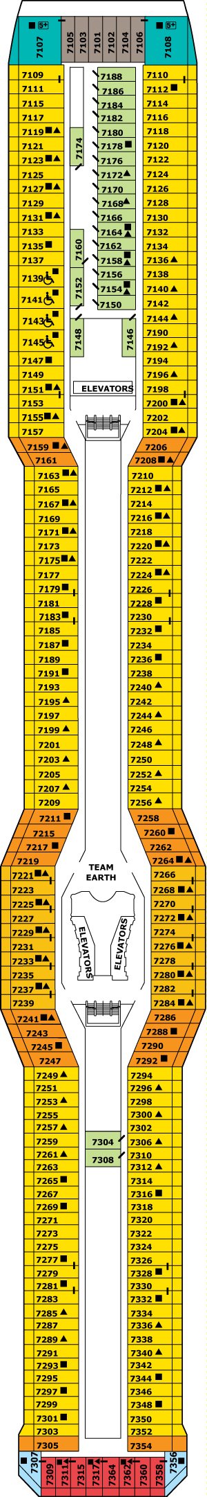 Celebrity Equinox Deck 7 Sunrise deck plan