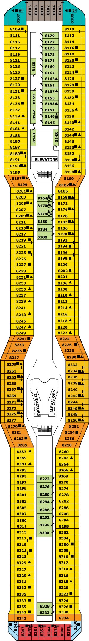 Celebrity Equinox Deck 8 Vista deck plan