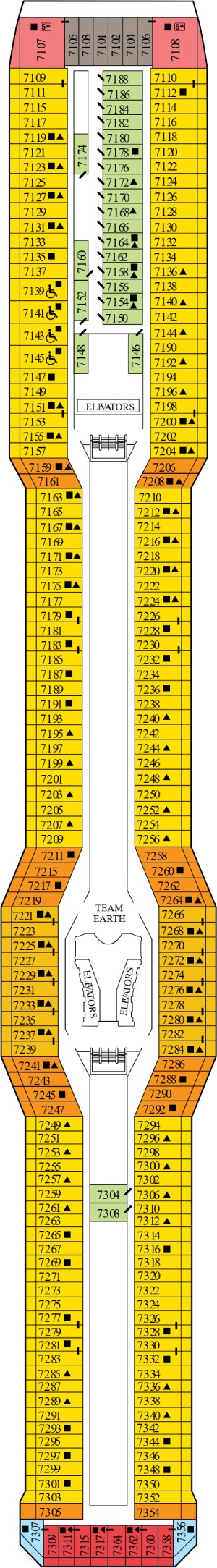 Celebrity Equinox Deck 7 Sunrise deck plan