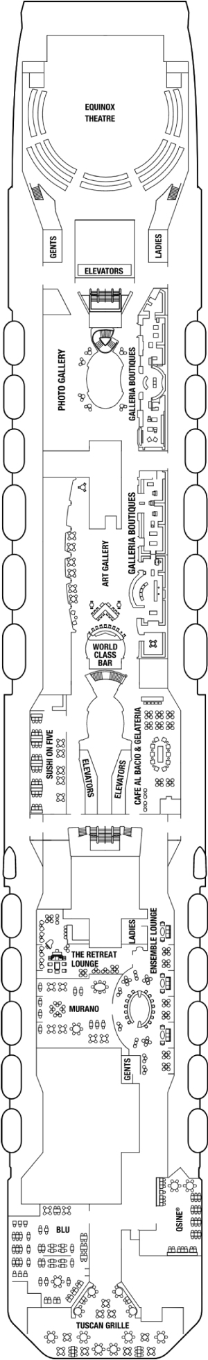 Celebrity Equinox Deck 5 Entertainment deck plan