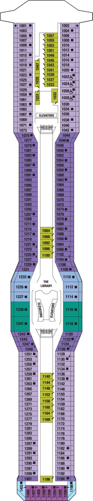 Celebrity Eclipse Deck 10 - Sky Deck deck plan