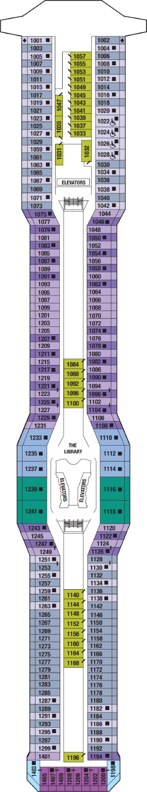 Celebrity Eclipse Deck 10 - Sky Deck deck plan