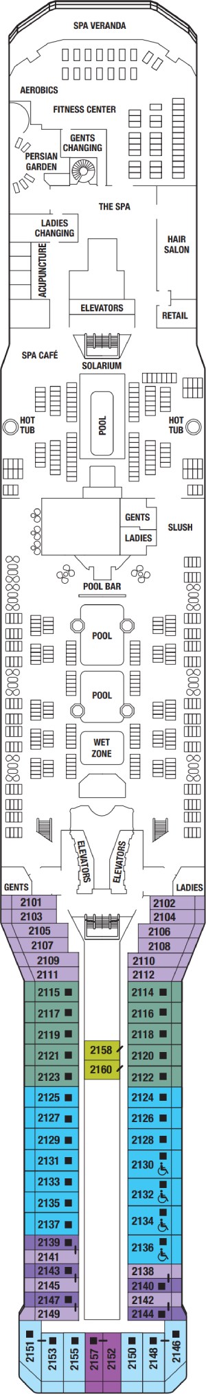 Celebrity Eclipse Deck 12 - Resort Deck deck plan