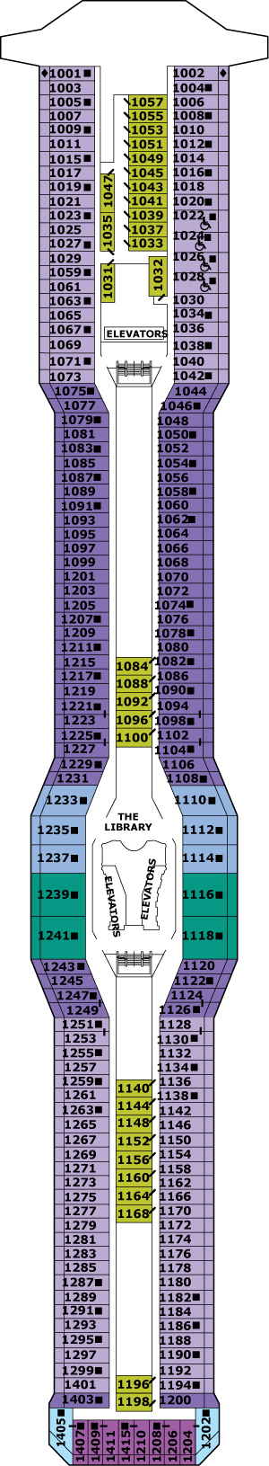 Celebrity Silhouette Deck 10 - Sky Deck deck plan