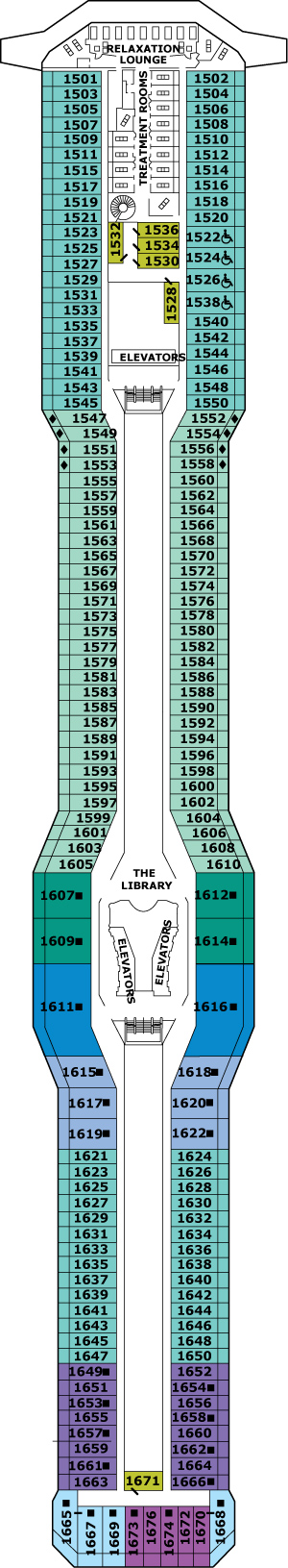 Celebrity Silhouette Deck 11 - Penthouse Deck deck plan