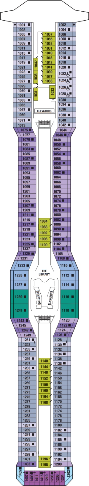 Celebrity Silhouette Deck 10 - Sky Deck deck plan