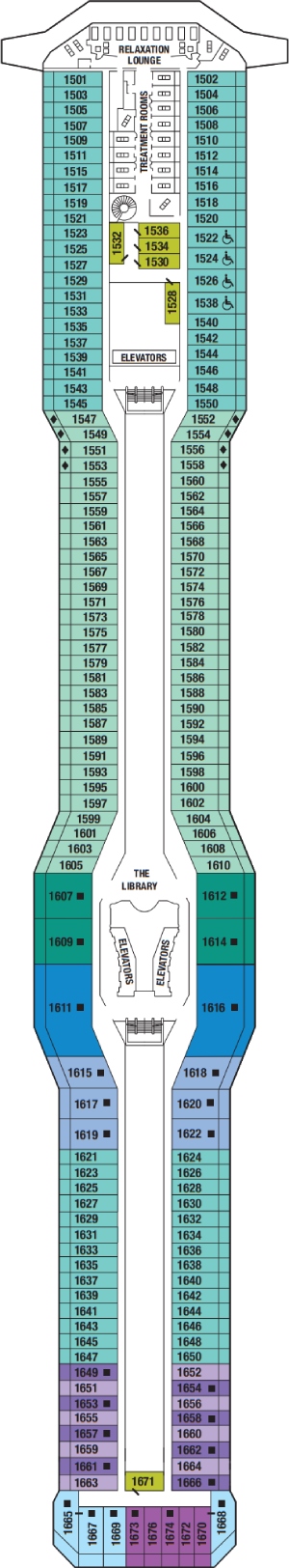 Celebrity Silhouette Deck 11 - Penthouse Deck deck plan