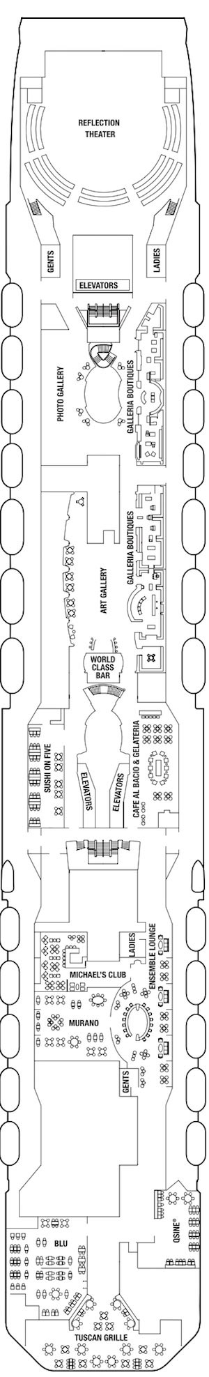 Celebrity Reflection Deck 5 deck plan