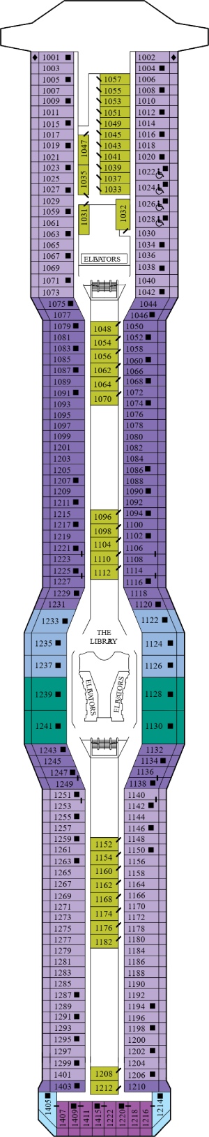 Celebrity Reflection Deck 10 - Sky Deck deck plan