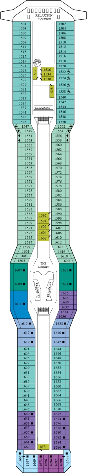 Celebrity Reflection Deck 11 - Penthouse Deck deck plan