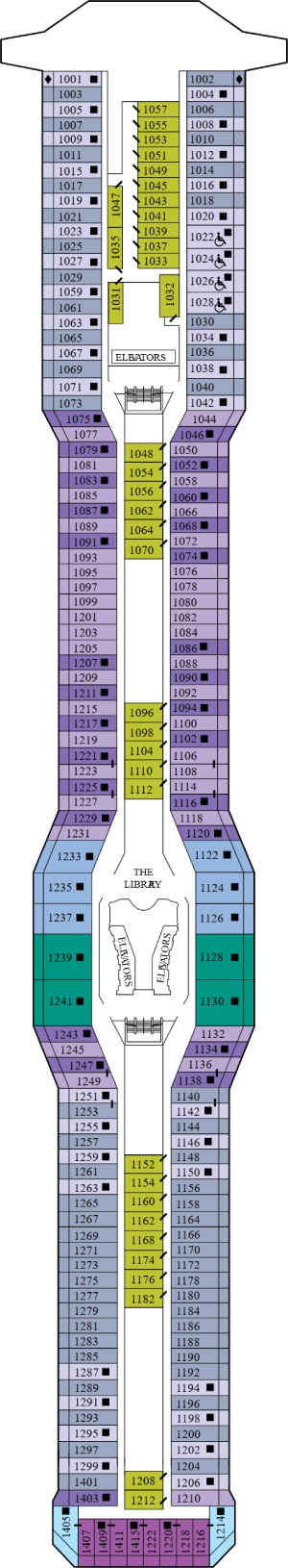 Celebrity Reflection Deck 10 - Sky Deck deck plan