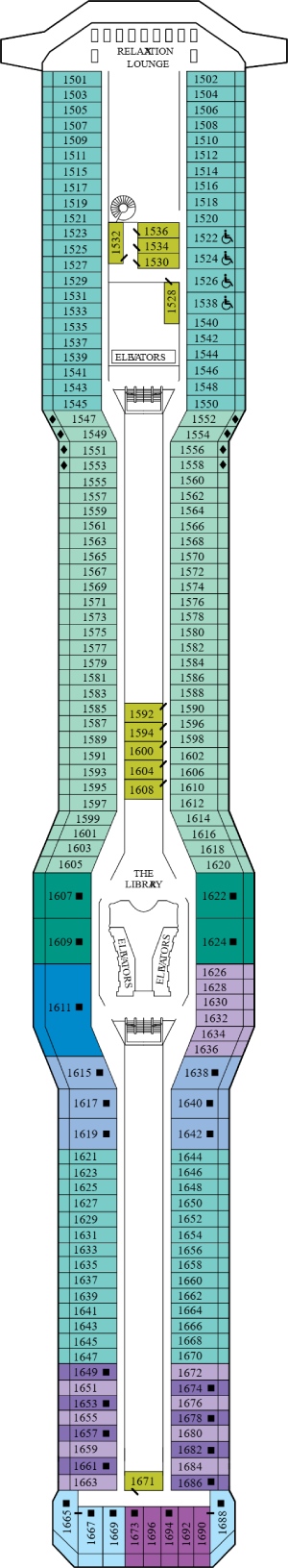 Celebrity Reflection Deck 11 - Penthouse Deck deck plan