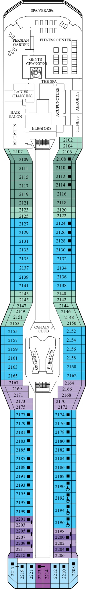 Celebrity Reflection Deck 12 - Resort Deck deck plan