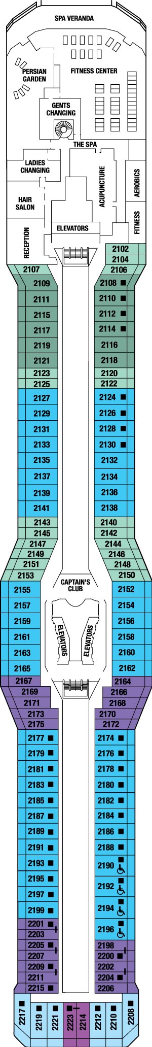 Celebrity Reflection Deck 12 - Resort Deck deck plan