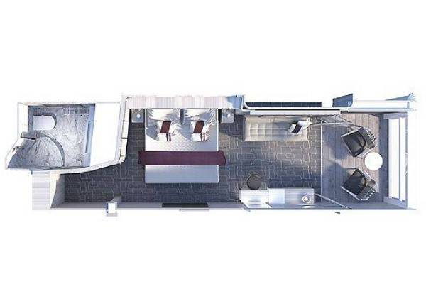 Edge Stateroom with Infinite Veranda (Partial view)