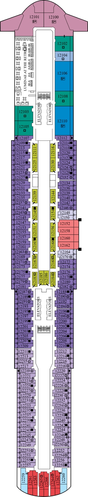 Celebrity Edge Deck 12 deck plan