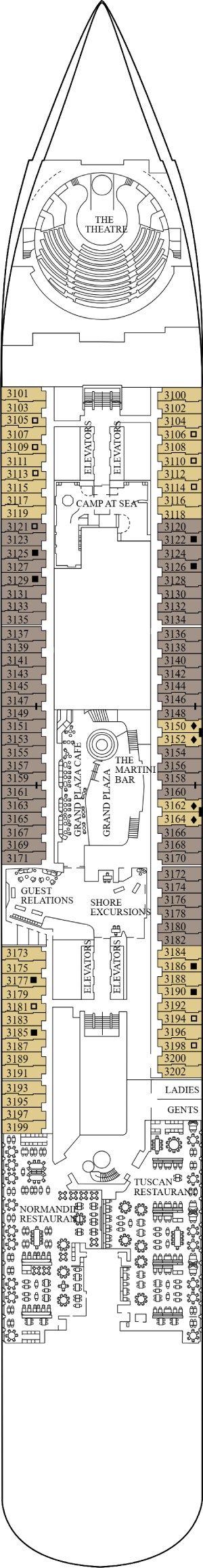 Celebrity Edge Deck 3 deck plan