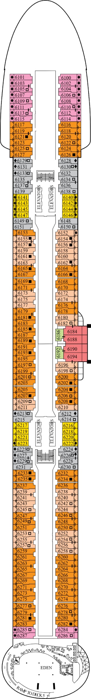 Celebrity Edge Deck 6 deck plan