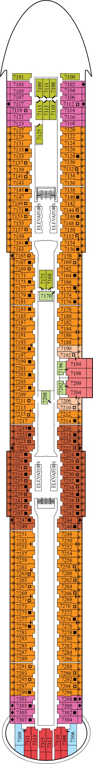 Celebrity Edge Deck 7 deck plan