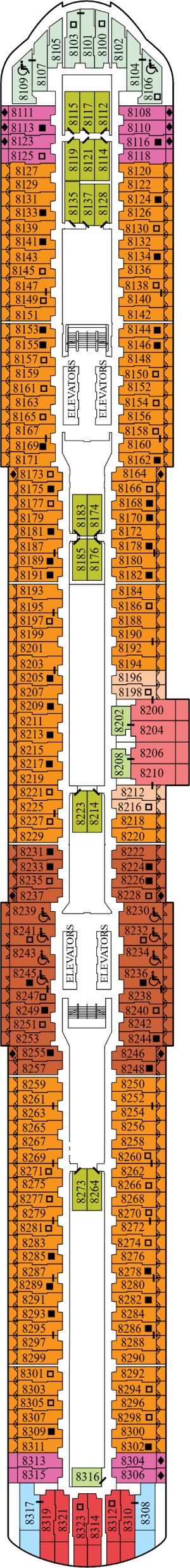 Celebrity Edge Deck 8 deck plan