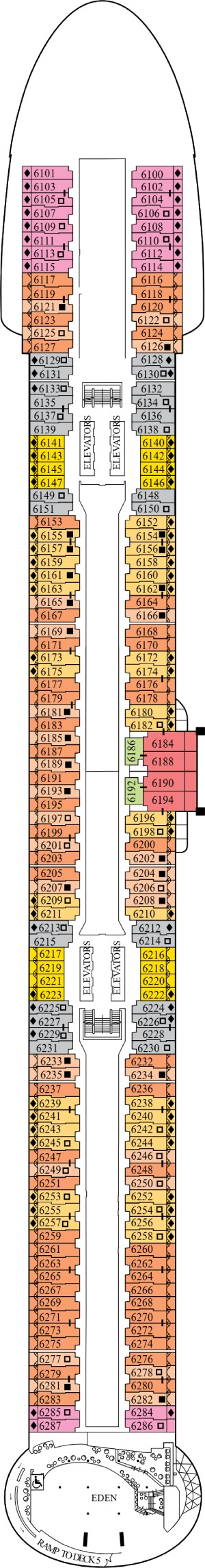 Celebrity Edge Deck 6 deck plan