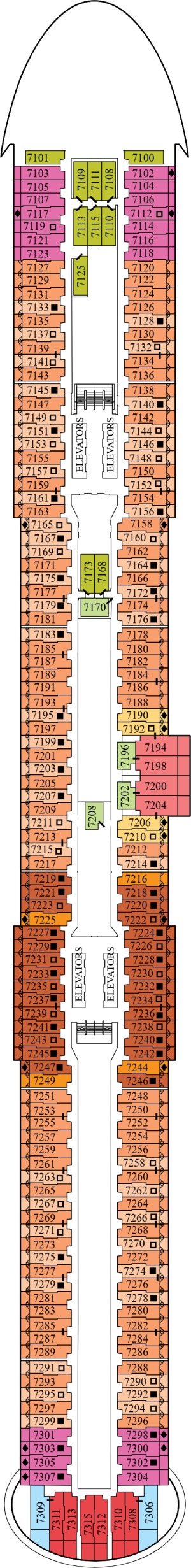 Celebrity Edge Deck 7 deck plan