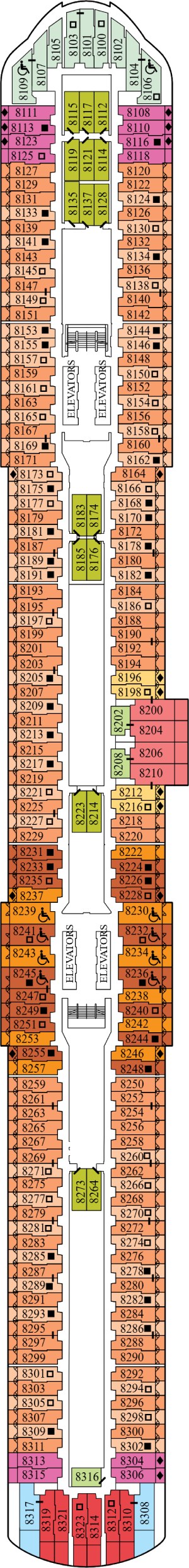 Celebrity Edge Deck 8 deck plan