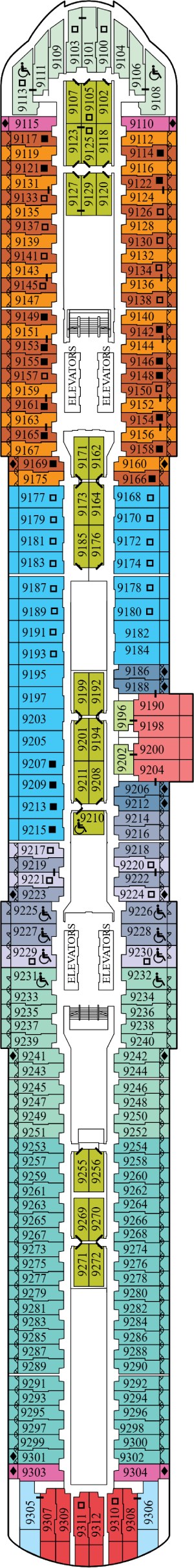 Celebrity Edge Deck 9 deck plan